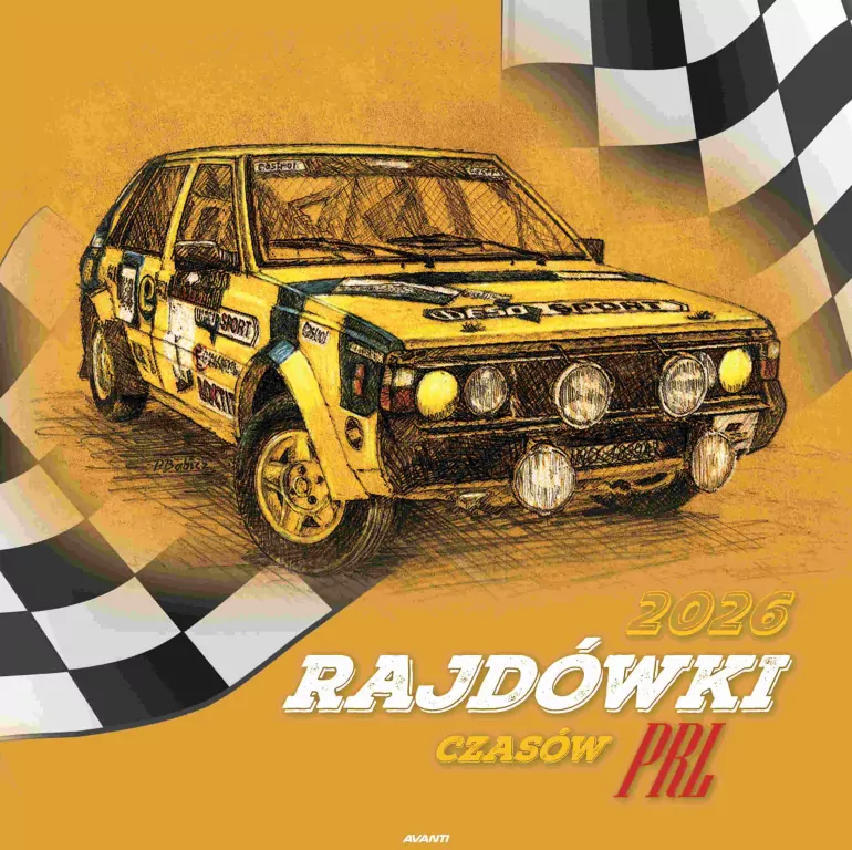 Kalendarz 2026 ścienny 32x32cm Motoryzacja PRL - tantis.pl