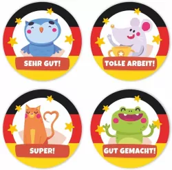 Naklejki motywacyjne - Niemieckie zwierzątka