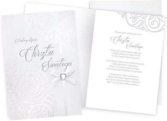 Karnet okolicznościowy. Chrzest. Kukartka