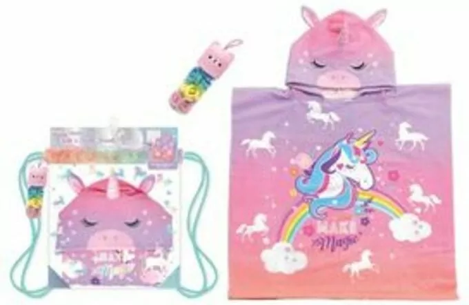 Ręcznik plażowy w plecaczku Jednorożec - tantis.pl