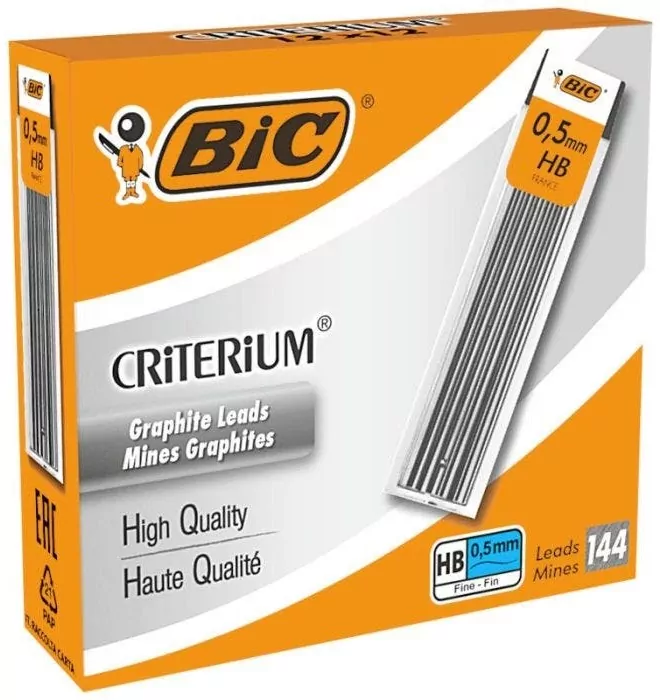 Paczka wkłady BIC Criterium 0,5mm HB 12 opakowań - tantis.pl