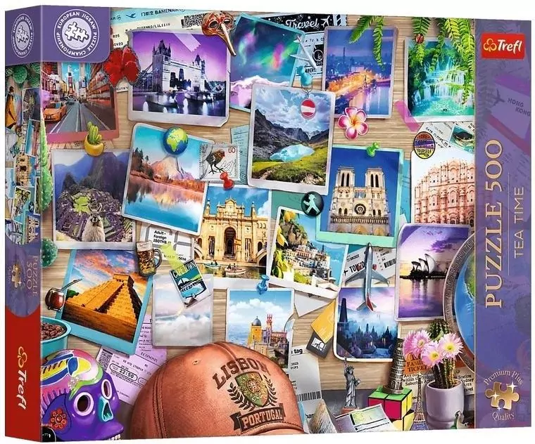 Puzzle 500 Tea Time: Wspomnienia z podróży TREFL - tantis.pl