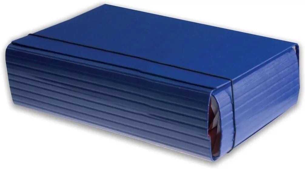 Teczka łamana A4/10cm na gumkę Eco granat PENMATE - tantis.pl
