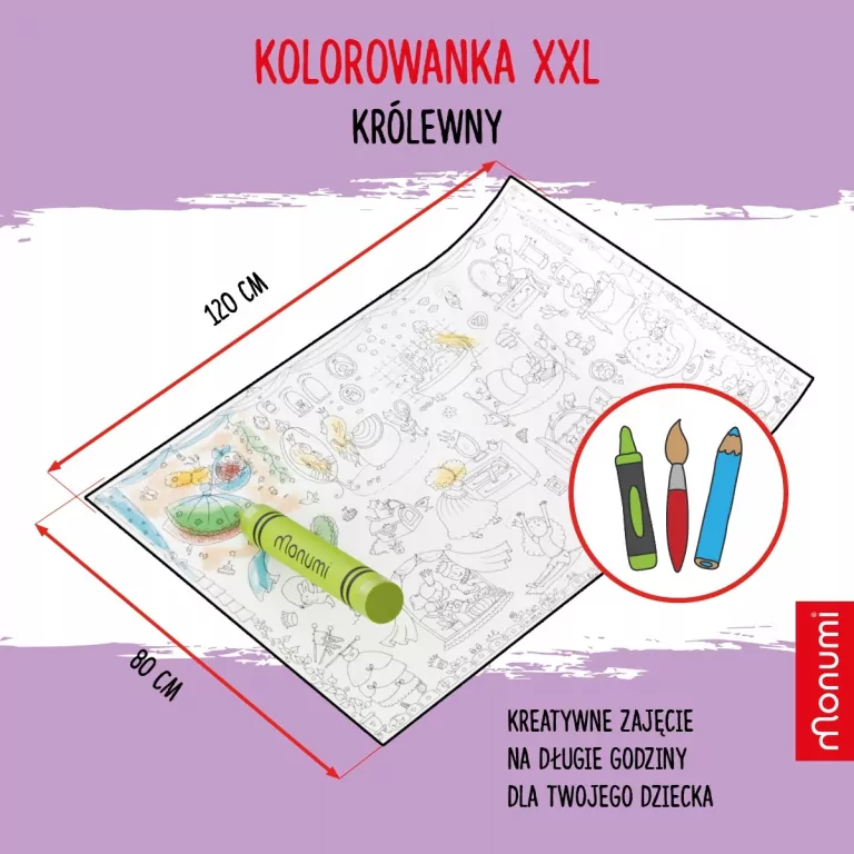 Kolorowanka Podłogowa XXL. Królewny - tantis.pl