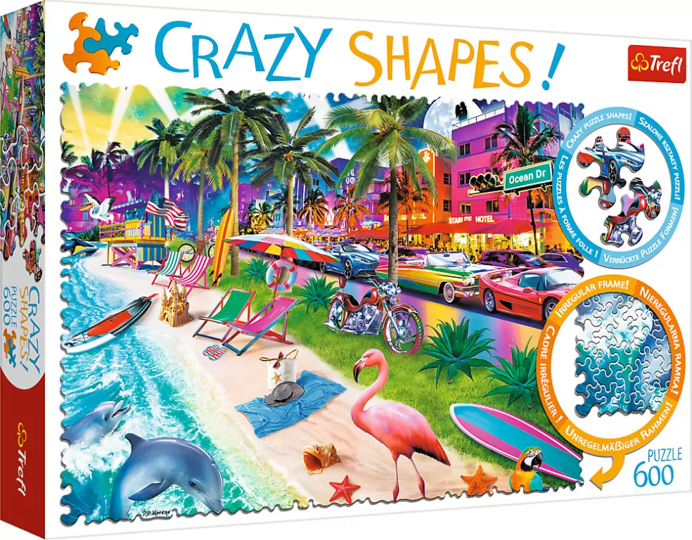 Puzzle 600. Crazy Shapes! Plaża w Miami - tantis.pl
