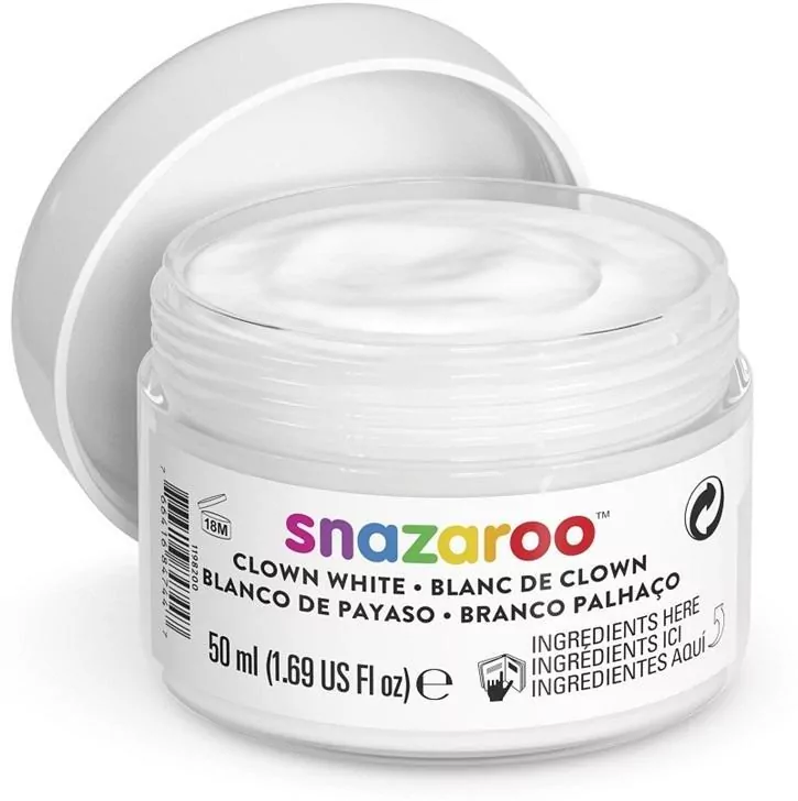 Farba do malowania twarzy i ciała biała 50ml - tantis.pl