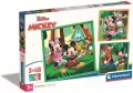 Clementoni. Puzzle 3x48. Super Kolor. Mickey/Minnie - tantis.pl