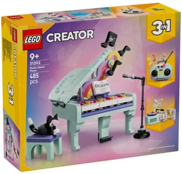 LEGO® Dekoracyjny fortepian z kotem 31392 - tantis.pl