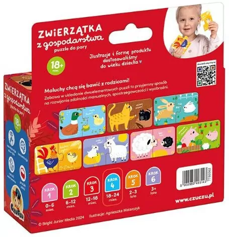 CzuCzu. Puzzle do pary. Zwierzątka z gospodarstwa - tantis.pl
