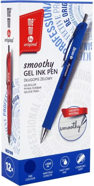 Długopis żelowy. Smoothy. Niebieski MemoBe - tantis.pl