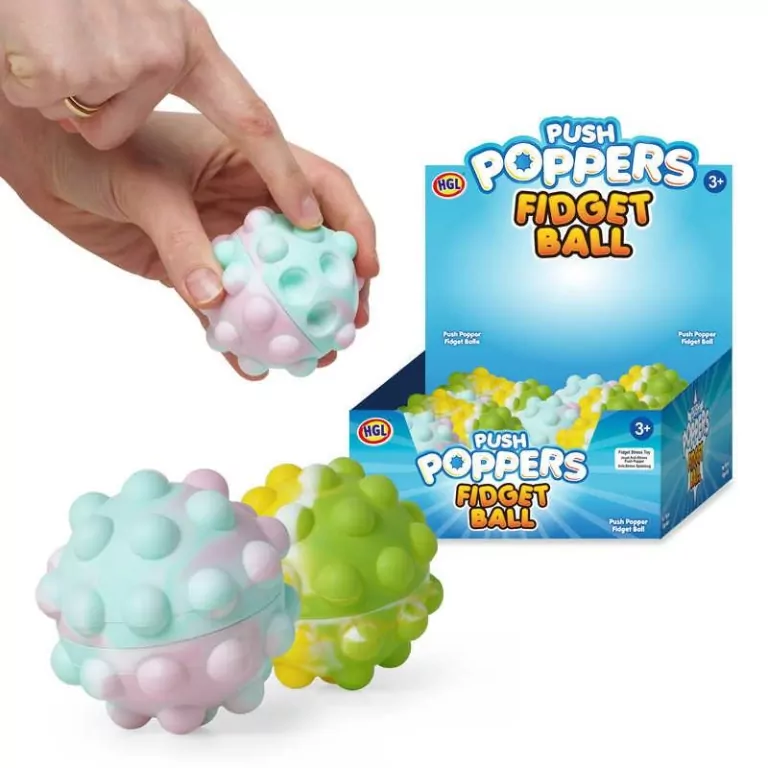 Kolorowa piłeczka z bąbelkami do wciskania Pop it - tantis.pl