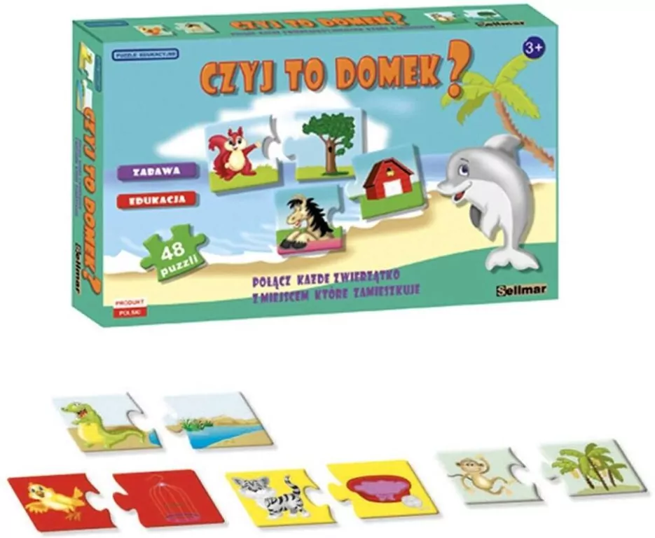 Abino. Puzzle edukacyjne. Czyj to domek? - tantis.pl