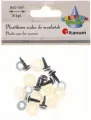 Oczy do maskotek plastikowe 10mm z mocowaniem 8szt - tantis.pl