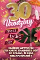 Karnet Urodziny z nakładką na butelkę 30 - tantis.pl