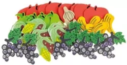Naklejki z pianki owoce i warzywa