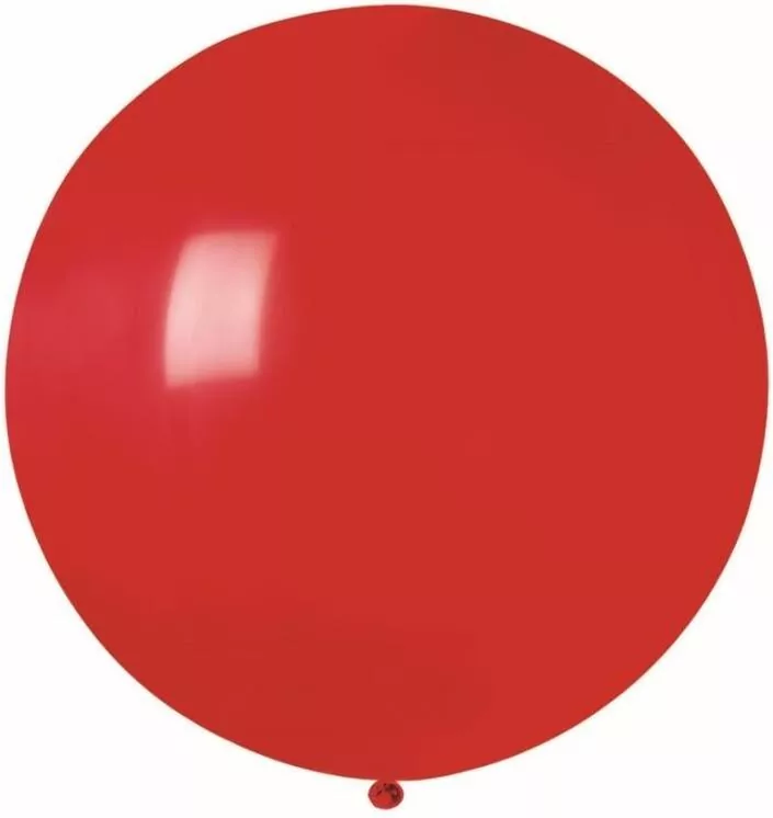 Balon Gemar pastelowy czerwony kula 80cm - tantis.pl