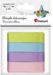 Wstążki satynowe 15mm/2m 6 kolorów