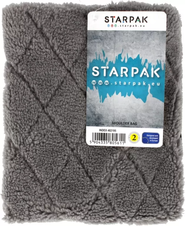 Torebka pluszowa na ramię. Grey - tantis.pl