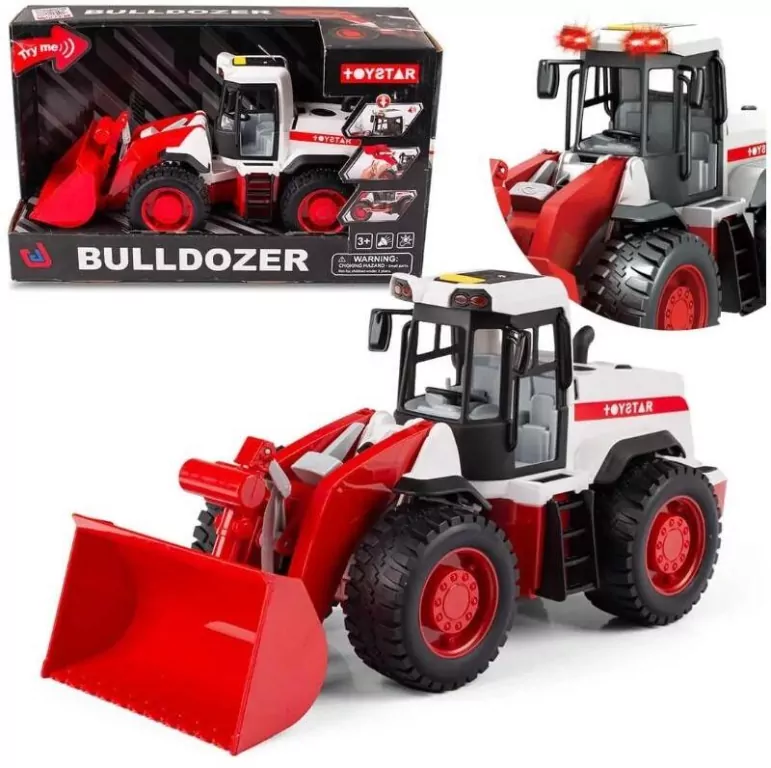 Spychacz, buldożer ruchome el. światło, dźwięk - tantis.pl