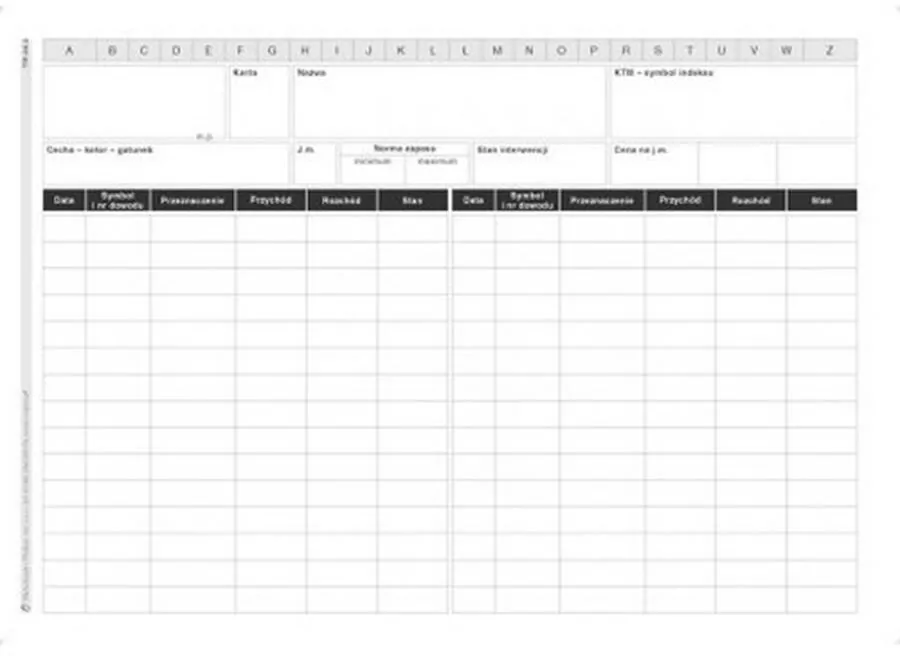 Kartoteka magazynowa A5 - tantis.pl