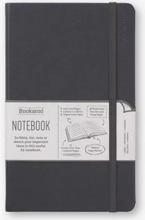 Bookaroo. Notatnik Journal A5, czarny - tantis.pl