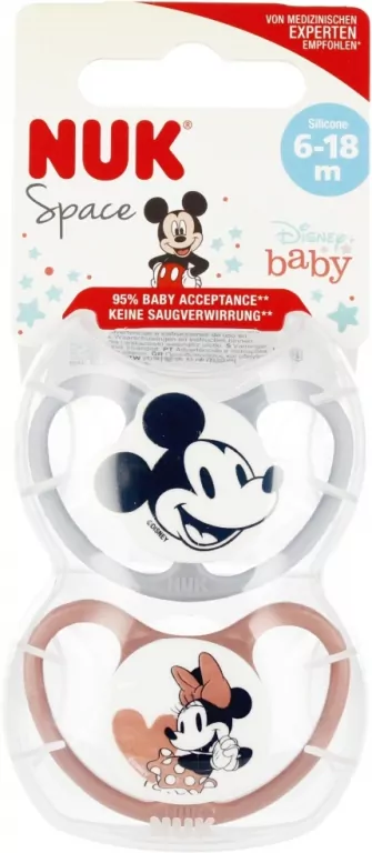 NUK. Space. Smoczki. 6-18 miesięcy. Myszki Miki i Mini - tantis.pl
