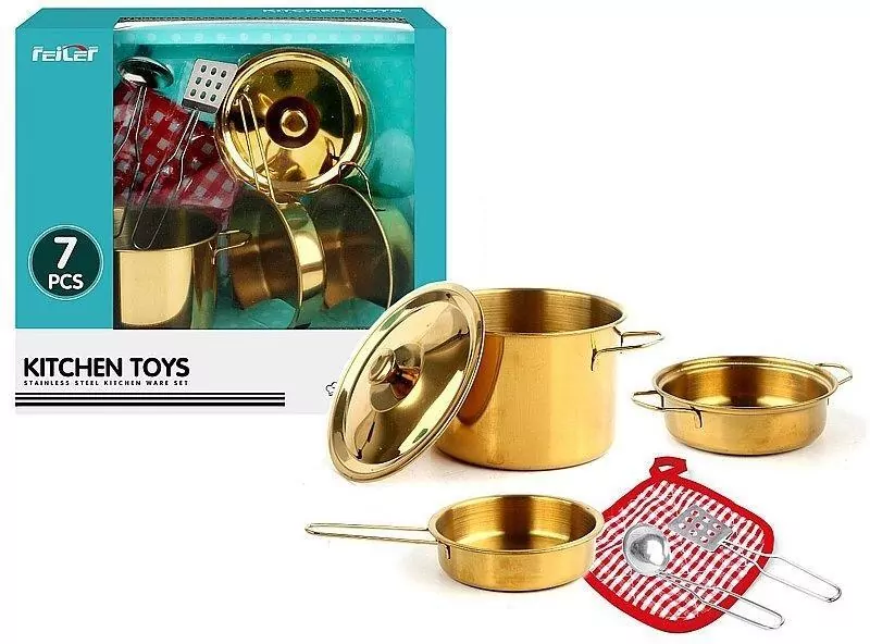 Zestaw metalowych garnków 26,3x11x23,5cm - tantis.pl