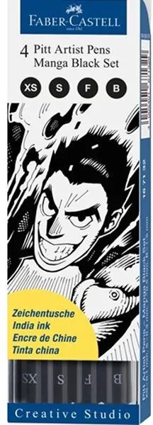 Pitt Artist Pens Manga Black Set - tantis.pl