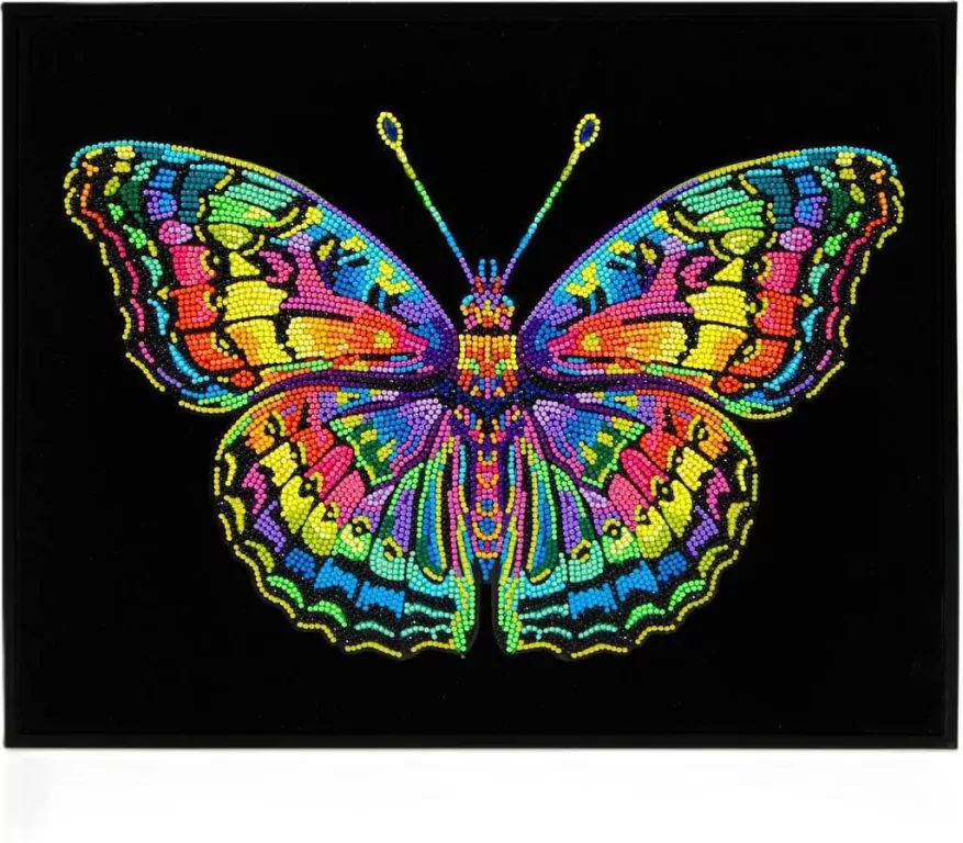 Diamond Dotz - Adults Flocked Neon Butterfly - tantis.pl