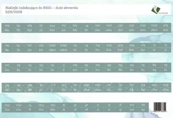 Naklejki indeksujące do Biblii - duże akwarela - tantis.pl