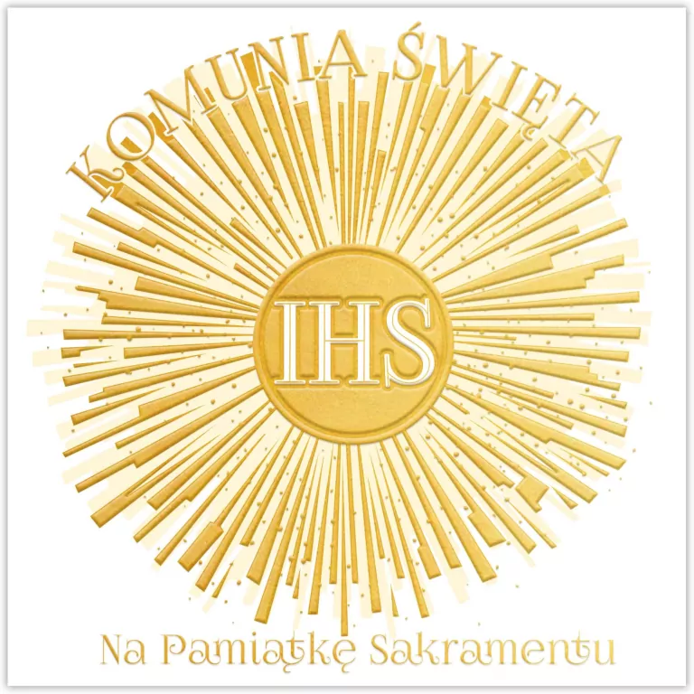 Karnet A5 Komunia Złoty gołąb - tantis.pl