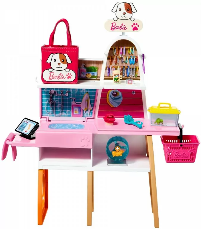 Barbie Sklepik-salon dla zwierzakow Lalka - tantis.pl