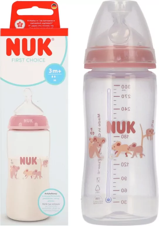 NUK. First Choice. Butelka. 300 ml. 3 miesięcy. Koala - tantis.pl
