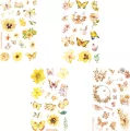 Naklejki foliowe 4 plansze motyle, kwiaty - tantis.pl