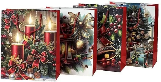 Torebka prezentowa Boże Narodzenie 32x26x10cm MIX