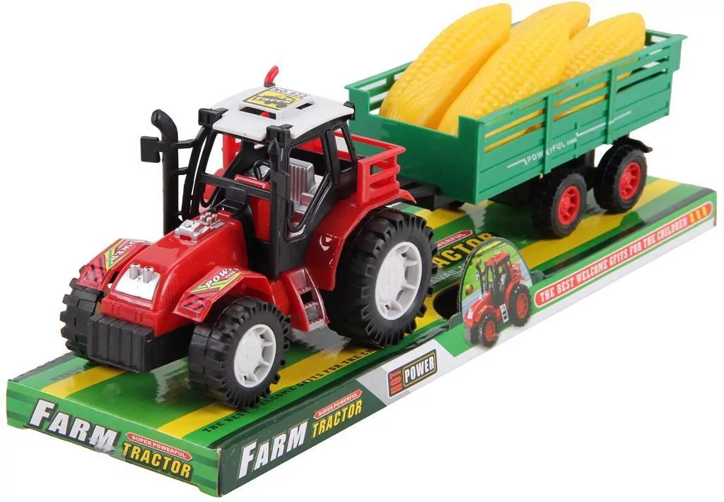 Traktor z przyczepą i kukurydzą - tantis.pl