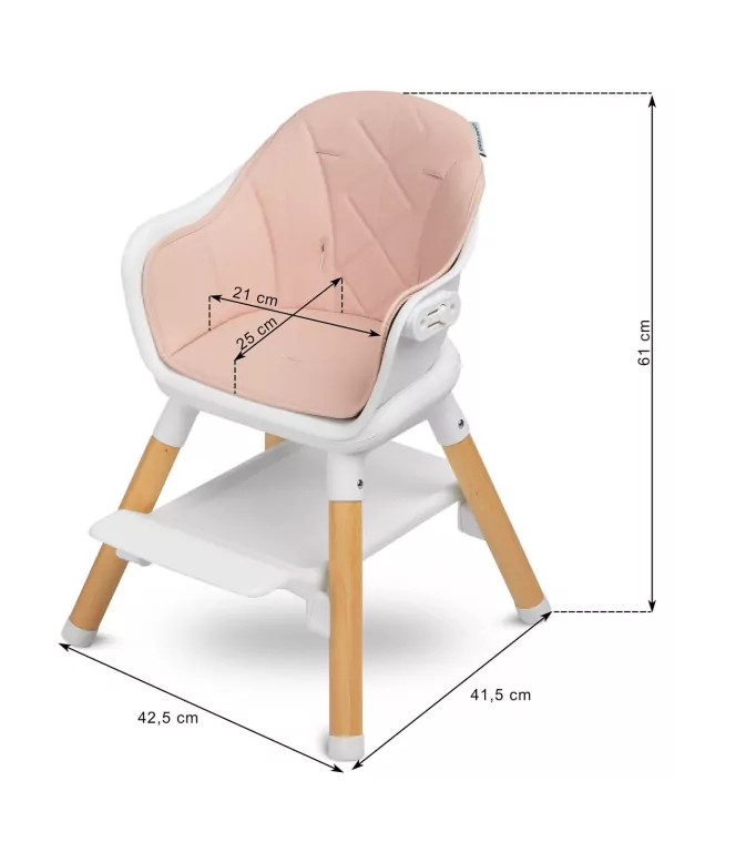 Caretero Krzesełko do karmienia Bravo szare - tantis.pl