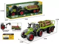 Traktor z przyczepą i drewnem 35x9x8cm - tantis.pl