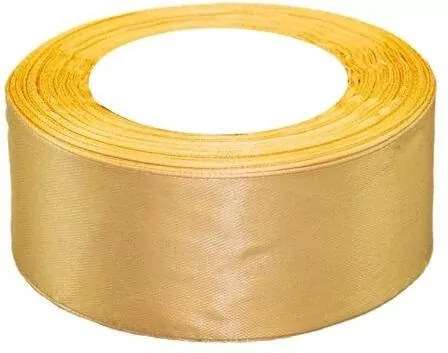 Wstążka satynowa złota, 50mmx32m - tantis.pl