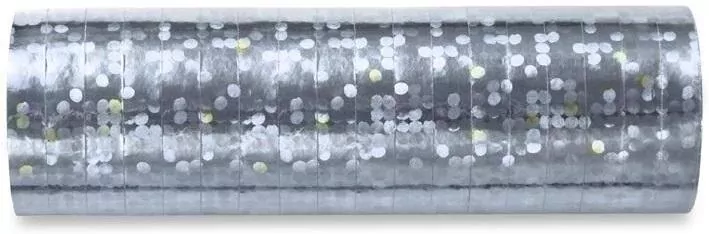 Serpentyny holograficzne srebrne 3,8m - tantis.pl