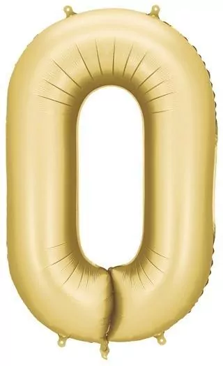 Balon foliowy cyfra 0 86cm złoty - tantis.pl