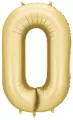 Balon foliowy cyfra 0 86cm złoty - tantis.pl