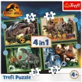Trefl. Puzzle 4w1. Groźne dinozaury - tantis.pl