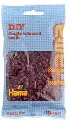 Hama Midi Koraliki w woreczku 1000 burgundowe - tantis.pl