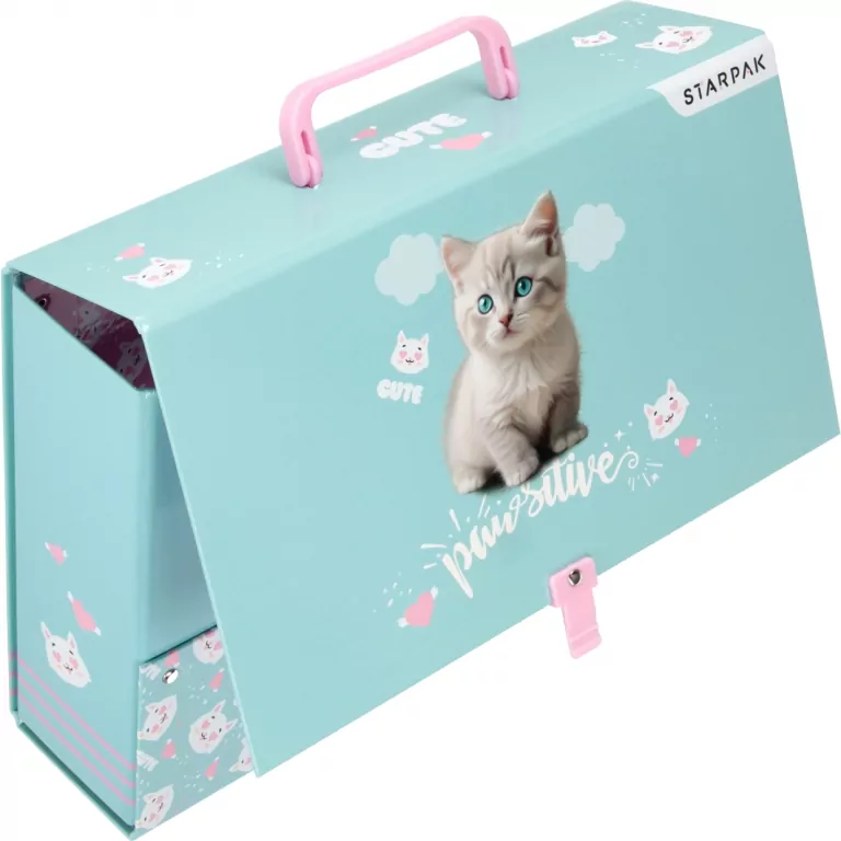 Teczka z rączką A4/95mm Kitty - tantis.pl