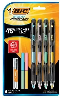 Ołówek mechaniczny + wkłady + gumka 4szt BIC - tantis.pl