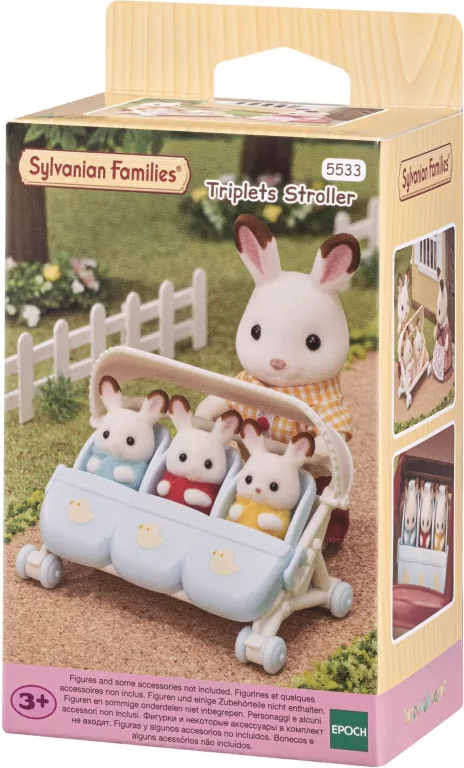 Spacerówka dla trojaczków. Sylvanian Families - tantis.pl