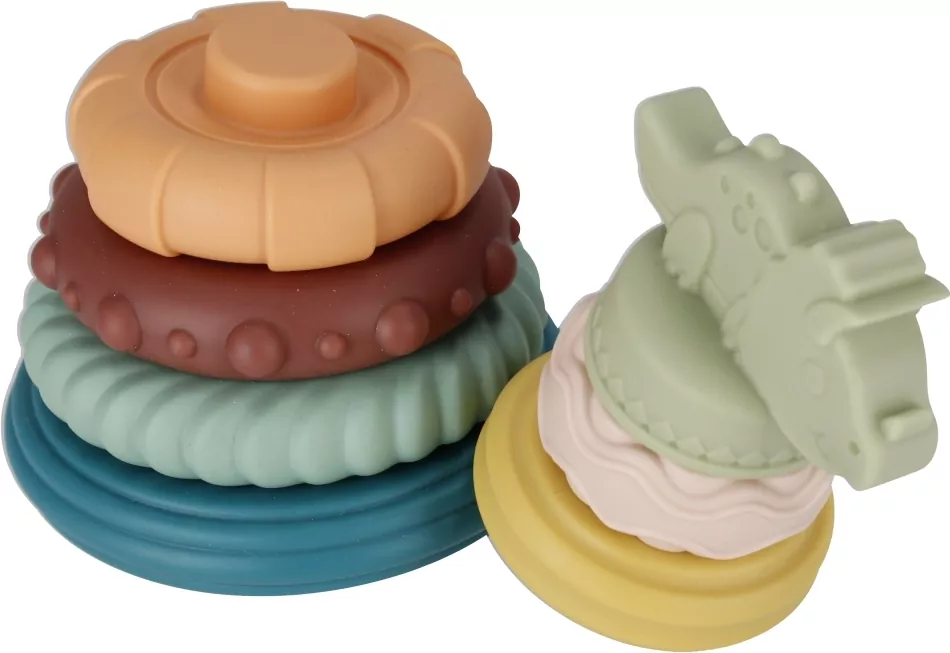 Piramidka edukacyjna pastel mix BAM BAM - tantis.pl