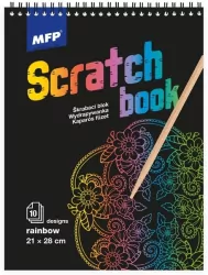 Wydrapywanka tęczowa 21x28cm. 10 arkuszy