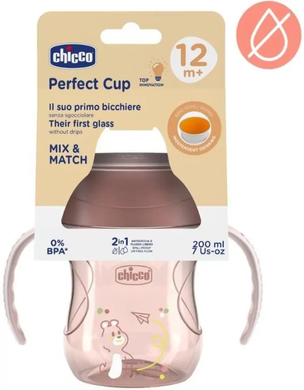 Kubek 360` do nauki samodzieln picia 200ml brzoskw - tantis.pl